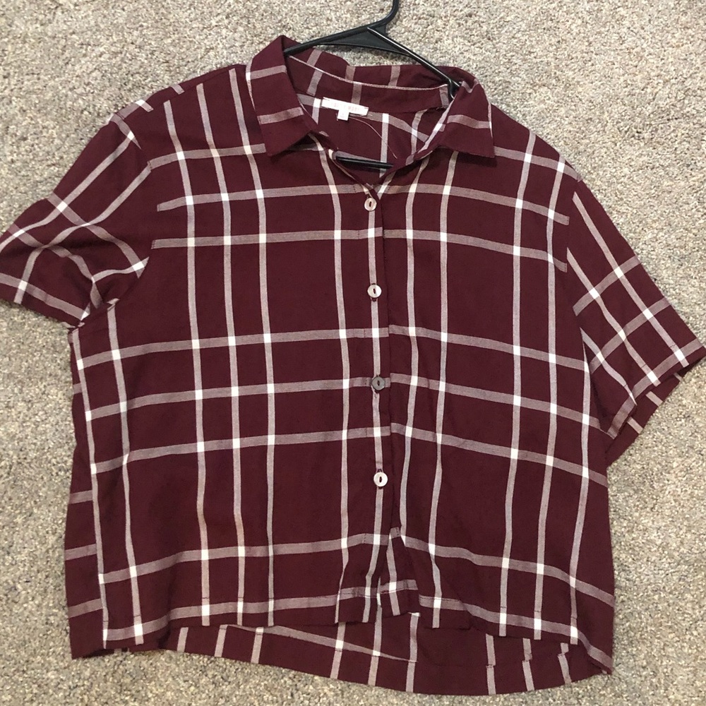 pacsun cropped button up